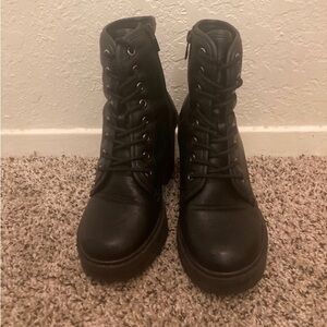 Black combat boot heels